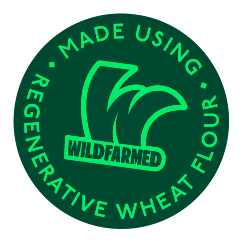 Made using regenerative wheat flour