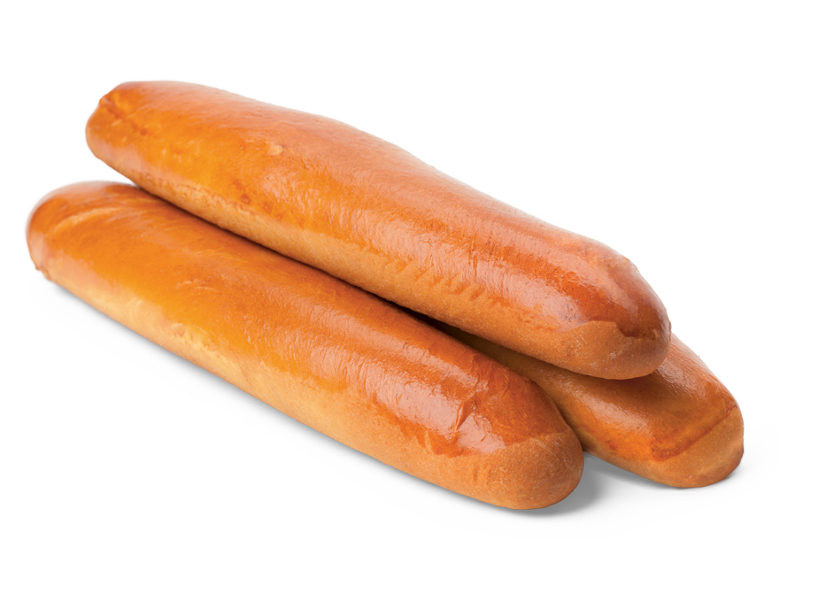 Photo of Large glazed brioche hot dog roll (plant-based)