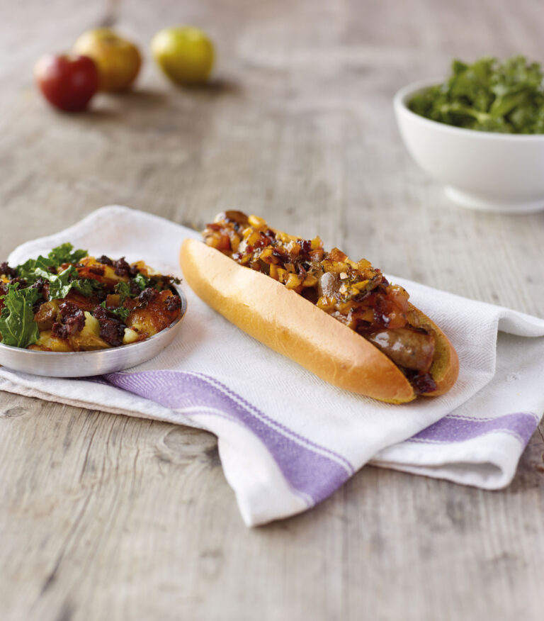 Photo of Large glazed brioche hot dog roll