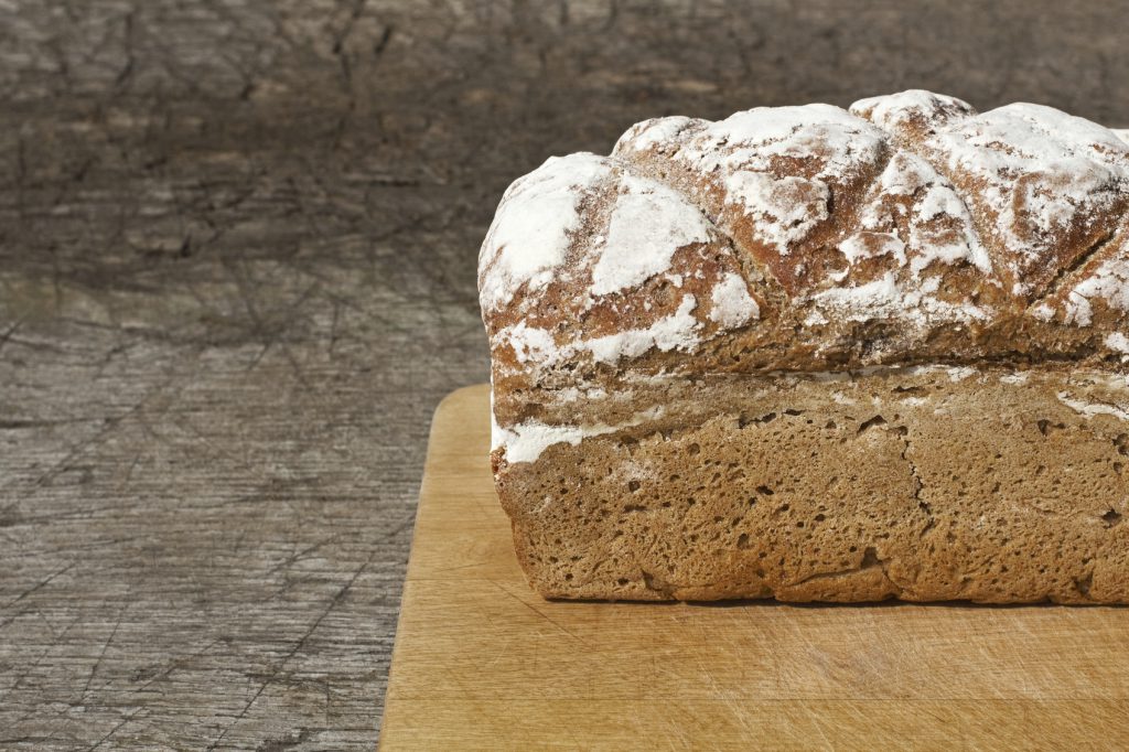 fresh baked brown wholemeal loaf