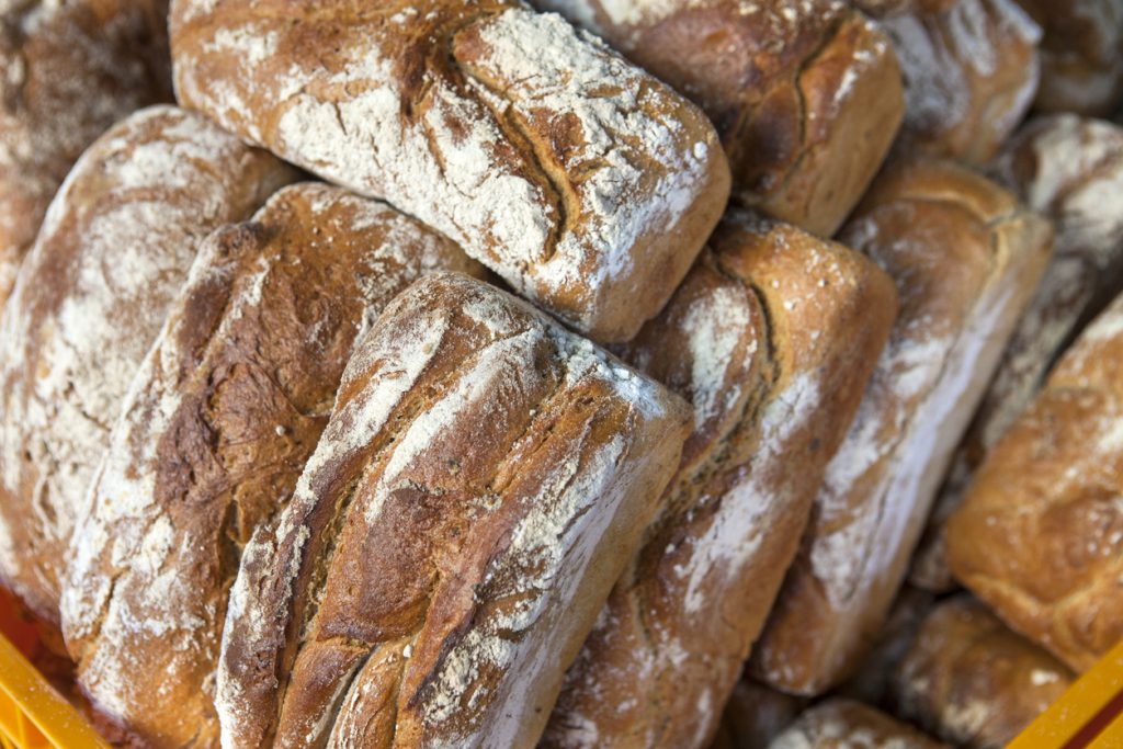 freshly baked traditional bread